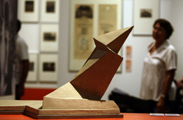 Bauhaus exhibition: Denkmal der Maerzgefallenen in Weimar by Gropius in the Martin-Gropius-Bau