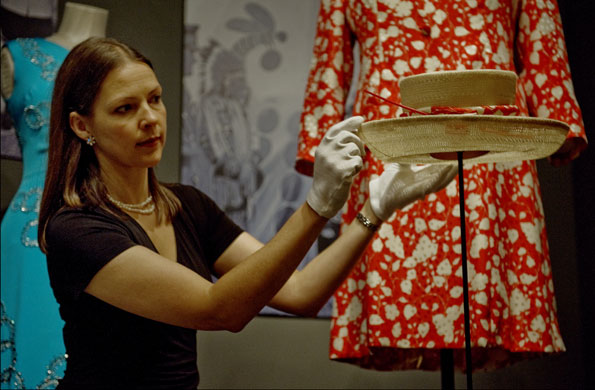 Queen's Commonwealth Tour: Dresses from The Queen's Commonwealth tours, displayed at Buckingham Palace
