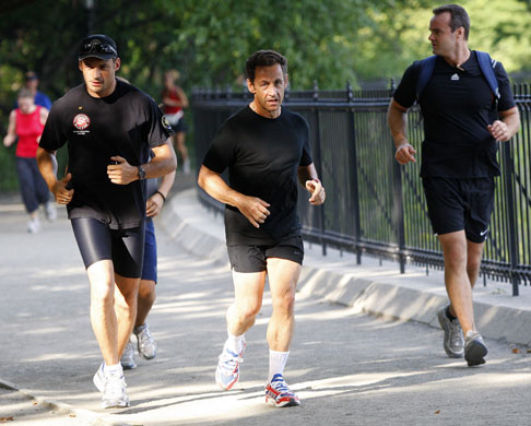 Nicolas Sarkozy: 17 July 2007: Nicolas Sarkozy jogs in New York