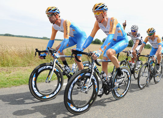 Tour de France: Bradley Wiggins and Team Garmin in action
