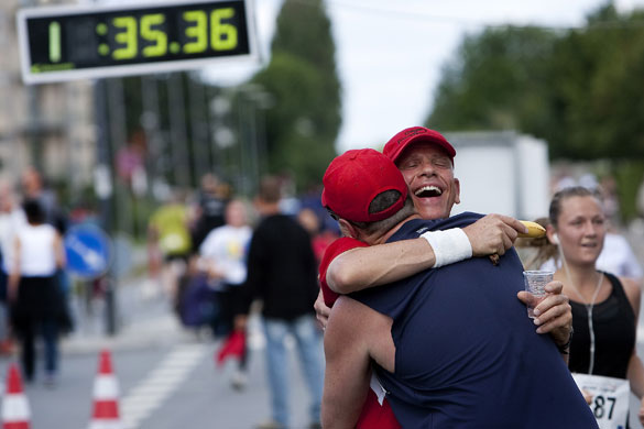 World Outgames: Participants after running the five km run in Copenhagen