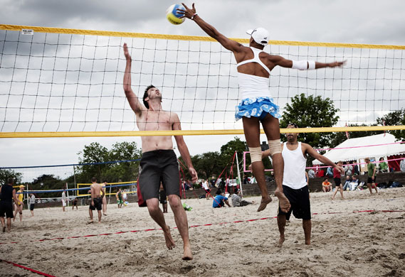 World Outgames: Players in the beach volley tournament