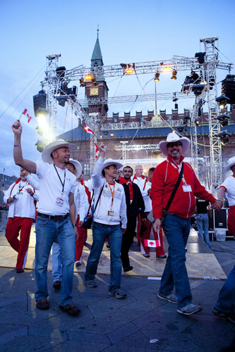 World Outgames: The Canadian delegation at the opening ceremony