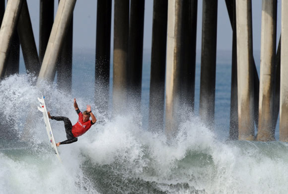 Hurley US Open of Surfing: Patrick Gudauskas of the US competes in his quarter-final