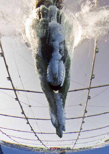 FINA World Championship: Eric Shanteau competing during the men's 100m breaststroke final