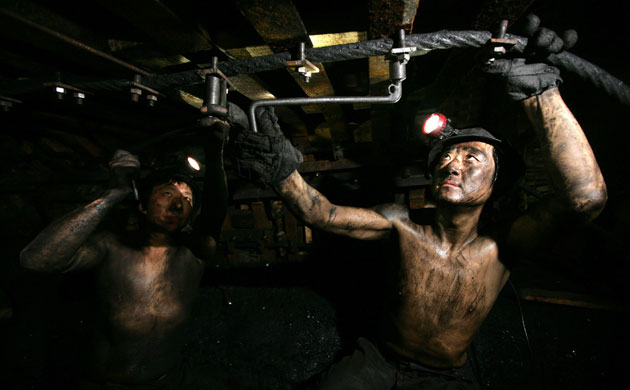 Coal in China: Miners in Moxinpo Colliery In Chongqing, China