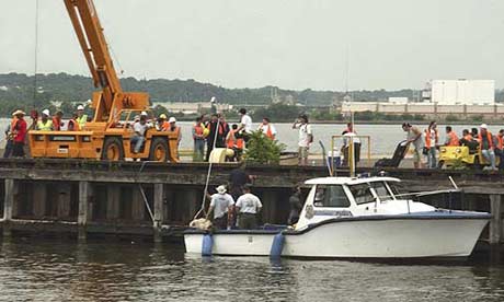 Frank Sobotka's body is pulled from the water in The Wire.