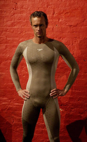 Men in swimsuits: British Olympic Swimmer Mark Foster models the new Speedo swimsuit