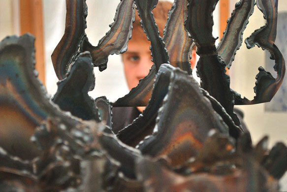 Fittleworth ~ UK folio: Viewer at Treve Cottage Art Show