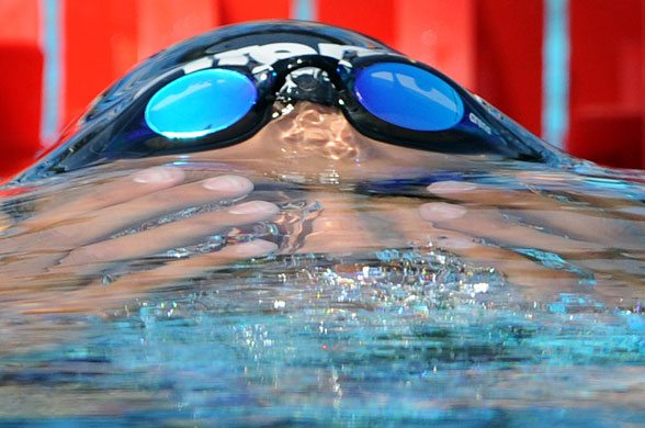 FINA swimming champs: Oussama Mellouli surfaces at the end of his Men's 800m freestyle heat