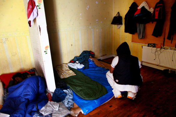 Eritrean refugees Calais: Bedroom at South Africa House