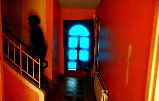 Eritrean refugees Calais: The doors and  windows are either boarded up or covered with tarpaulin