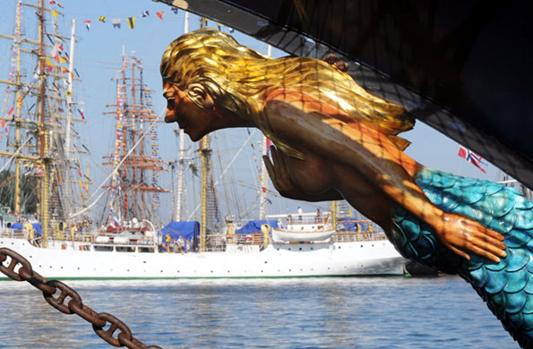 24 hour in sport: Some tall sailing ships in the harbour