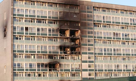 Tower block fire in Camberwell, south London