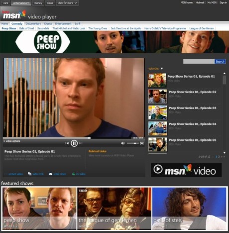 MSN UK Video page