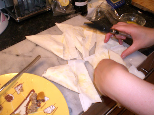 Mezze clickalong: Making filo parcels