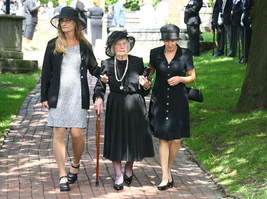 Henry Allingham funeral: Henry Allingham's daughter Betty Hankin follows the coffin