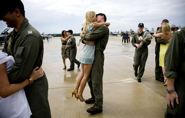 24 hours in pictures: USS Dwight D. Eishenhower returns home