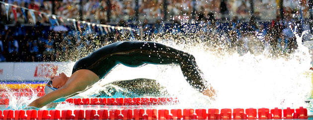 FINA World Championship: Elena Gemo starts in the women's 50m backstroke swimming semi-final 