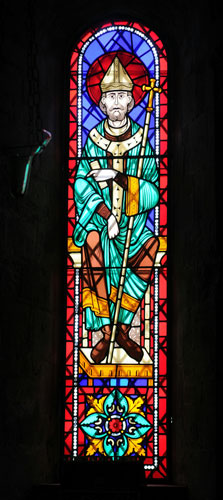 Dover Castle: A stained-glass window
