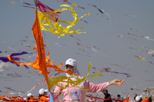 Palestinian kite festival: Palestinian kite festival in Beit Lahiya, northern Gaza Strip