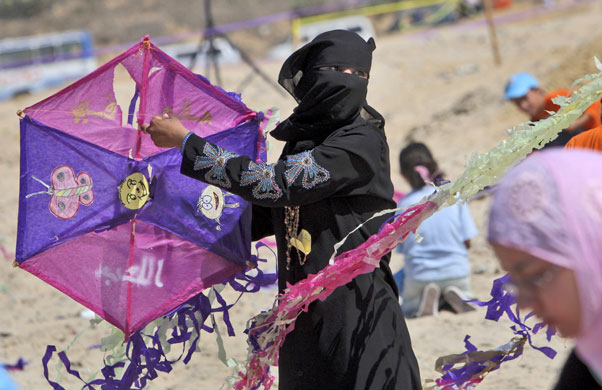 Palestinian kite festival: Palestinian kite festival in Beit Lahiya, northern Gaza Strip