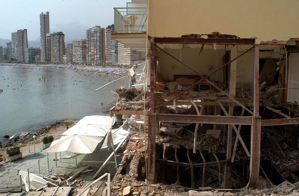 History of ETA: 2003: Hotel Nadal after a bomb blast in Benidorm, Spain, in July