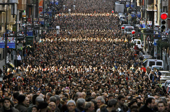 History of ETA: 2007: Thousands of Basque citizens participate in a rally in Bilbao