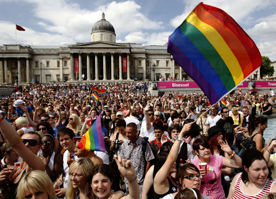 Gay Pride Weekend 2009: Crowds cheer and wave flags during annual Gay Pride London Parade