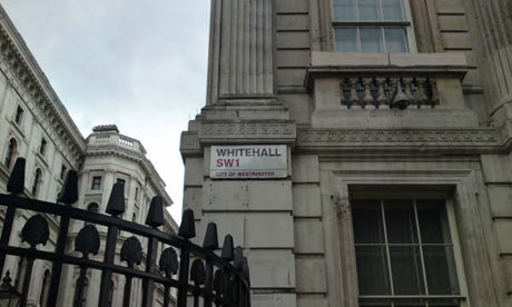 Whitehall in central London. Photograph: Paul Owen.