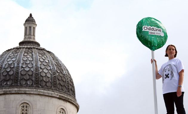 Trafalgar Square plinth: Rachel Wardell becomes the first person to stand on the Fourth Plinth