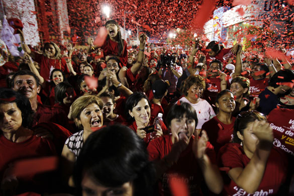 24 hours in pictures: Supporters of Alfonso Elias celebrate  in Mexico