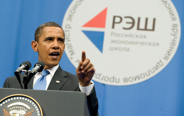 Obama in Russia: President Barack Obama at the New Economic School in Moscow