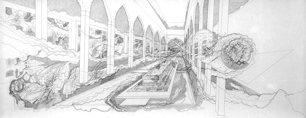 Jameel prize: Jihad Pop Progression 4 - Interior Courtyard 1 (2006), Seher Shah