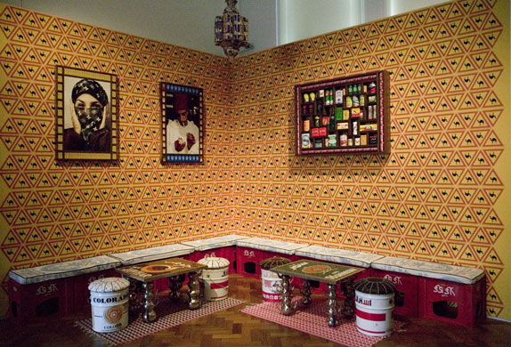 Jameel prize: Le Salon (2009) detail, by Hassan Hajjaj