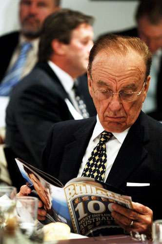 Media 100 Top 20: News Corporation Chairman Rupert Murdoch at Machiavelli Restaurant