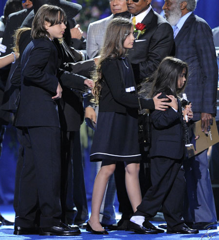 Michael Jackson memorial: Michael Jackson's children