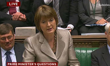 Harriet Harman speaks during Prime Minister's Questions