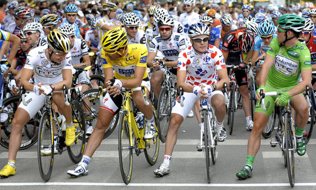 Tour de France: The four leading jersey riders