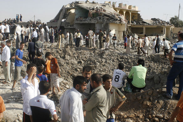 Iraq bombings: The site of the bomb attack