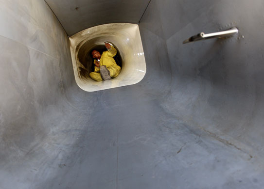 10 August 2009: Bagram Air Base, Afghanistan: Air Force Senior Airman Cameron Zachary