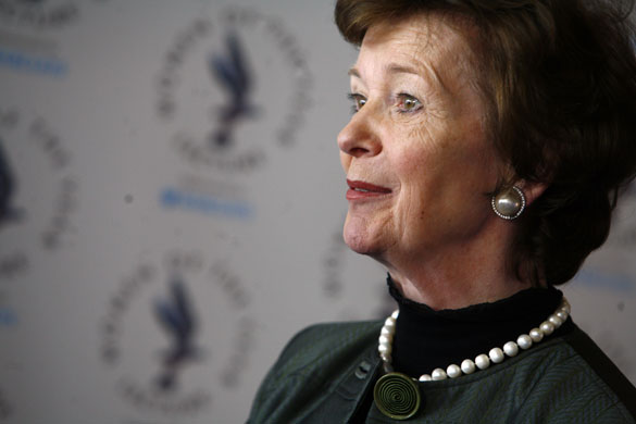 Medal of freedom: Former Irish president Mary Robinson at the Women of the year lecture