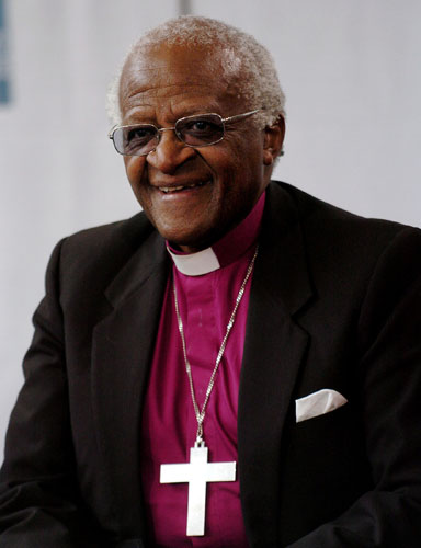 Medal of freedom: Retired South African Archbishop Desmond Tutu at the TriBeCa Film Festival