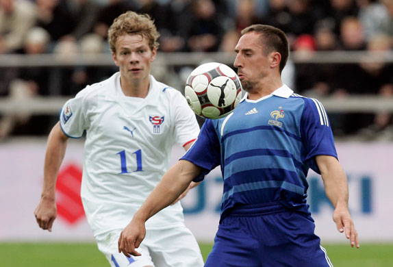 Football round the globe: Franck Ribery and Bogi A. Lokin