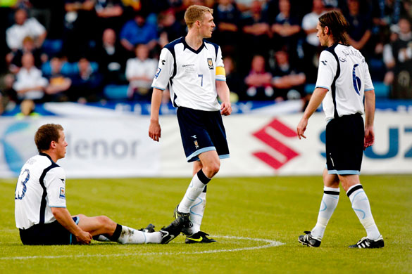 Norway v Scotland: Christophe Berra, left, Darren Fletcher, centre and Graham Alexander