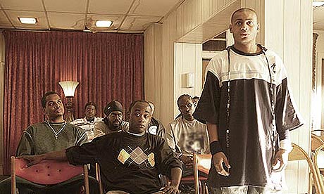 Bodie and Poot at Stringer Bell's product meeting in The Wire.