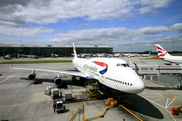 Week in Business: A British Airways Boeing 747 at Terminal 5 at London's Heathrow Airport. 