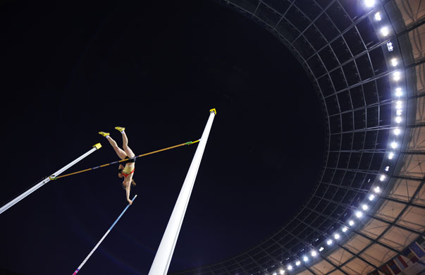 24 hours in pictures: Berlin, Germany: Women's pole vault qualifying event at IAAF championships