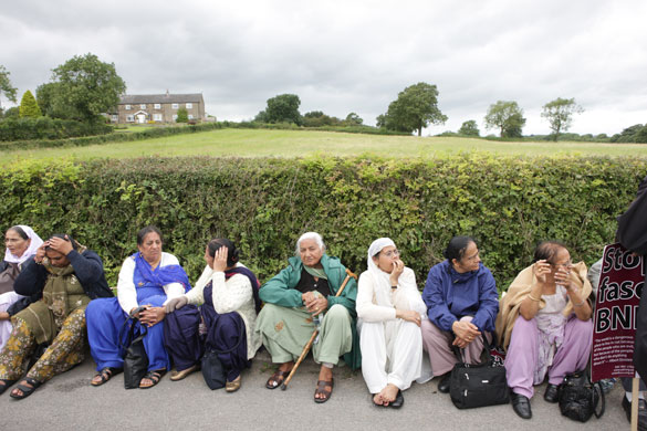 Anti-fascism rally: taking a break during the rally