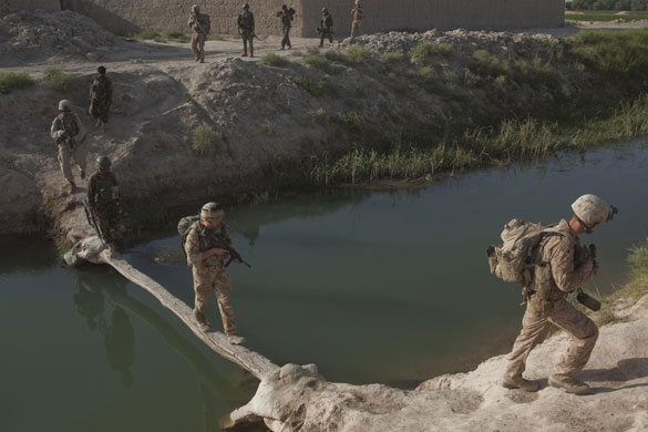 Sean Smith in Afghanistan: 21 July 2009: British troops and US Marines accompany Afghan troops